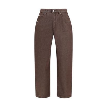 Jacquemus Brown Polyester Straight-Leg Jeans