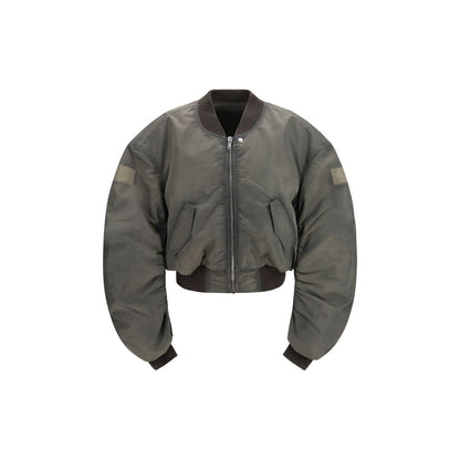 Rick Owens Gray Nylon Bomber