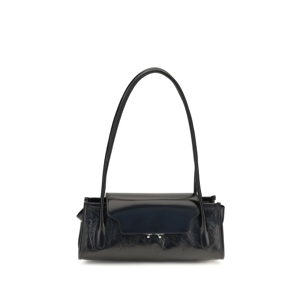 Marni Marni Bos Taurus Calf Leather Shoulder Flap Bag - Black