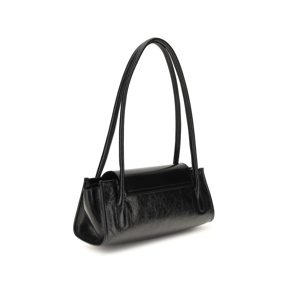 Marni Marni Bos Taurus Calf Leather Shoulder Flap Bag - Black