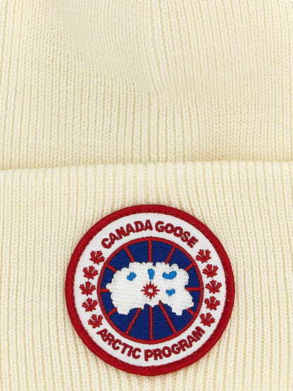 Canada Goose White Wool Beanie