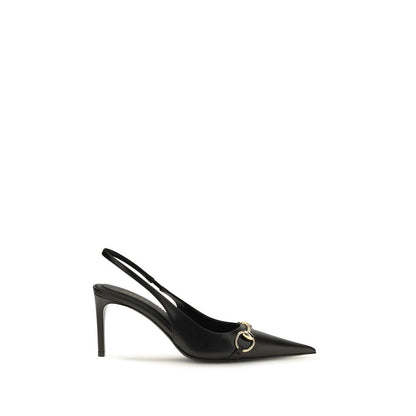 Gucci Black Calf Leather Bos Taurus High Heel Pumps