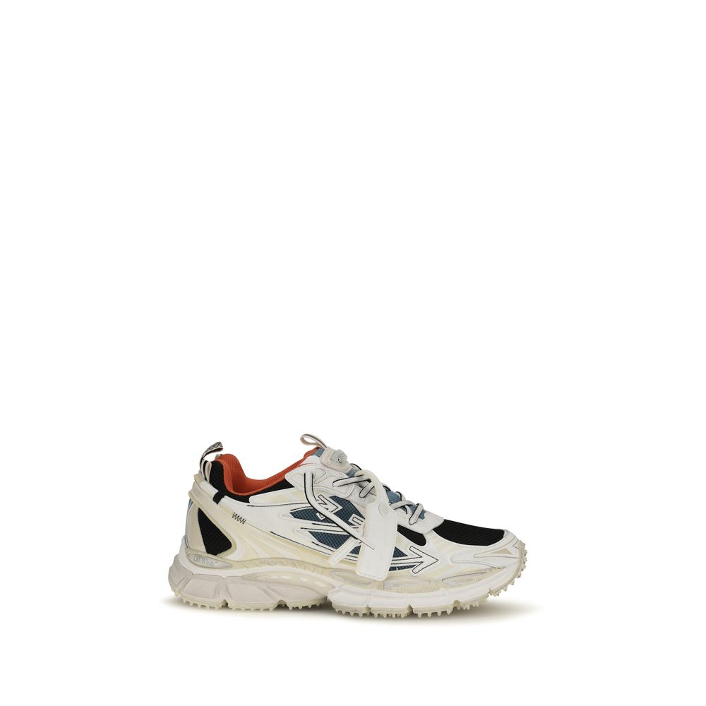 Off-White Multicolor Fabric Athletic Sneakers