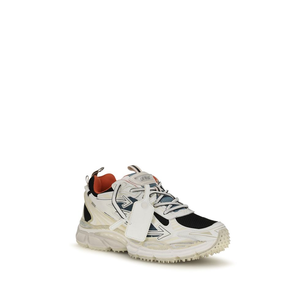 Off-White Multicolor Fabric Athletic Sneakers