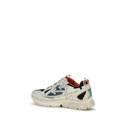 Off-White Multicolor Fabric Athletic Sneakers
