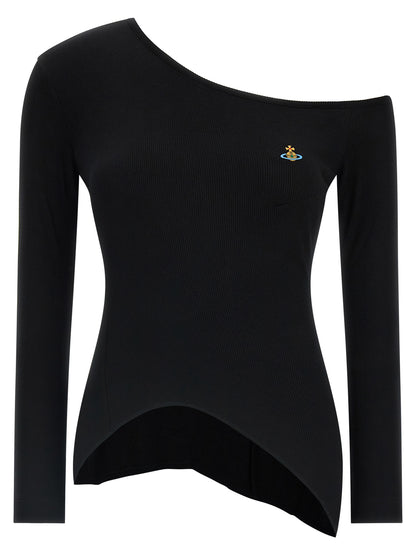 Vivienne Westwood Black Viscose Long Sleeve T-Shirt