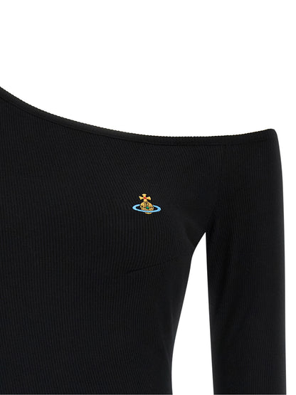 Vivienne Westwood Black Viscose Long Sleeve T-Shirt