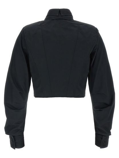 Elisabetta Franchi Black Cotton Blouse