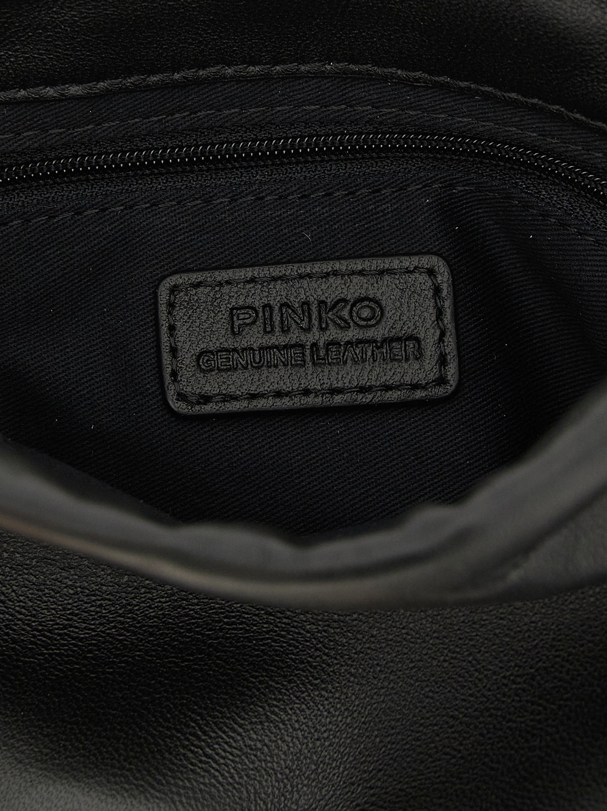 PINKO Black Lambskin Clutch Bag