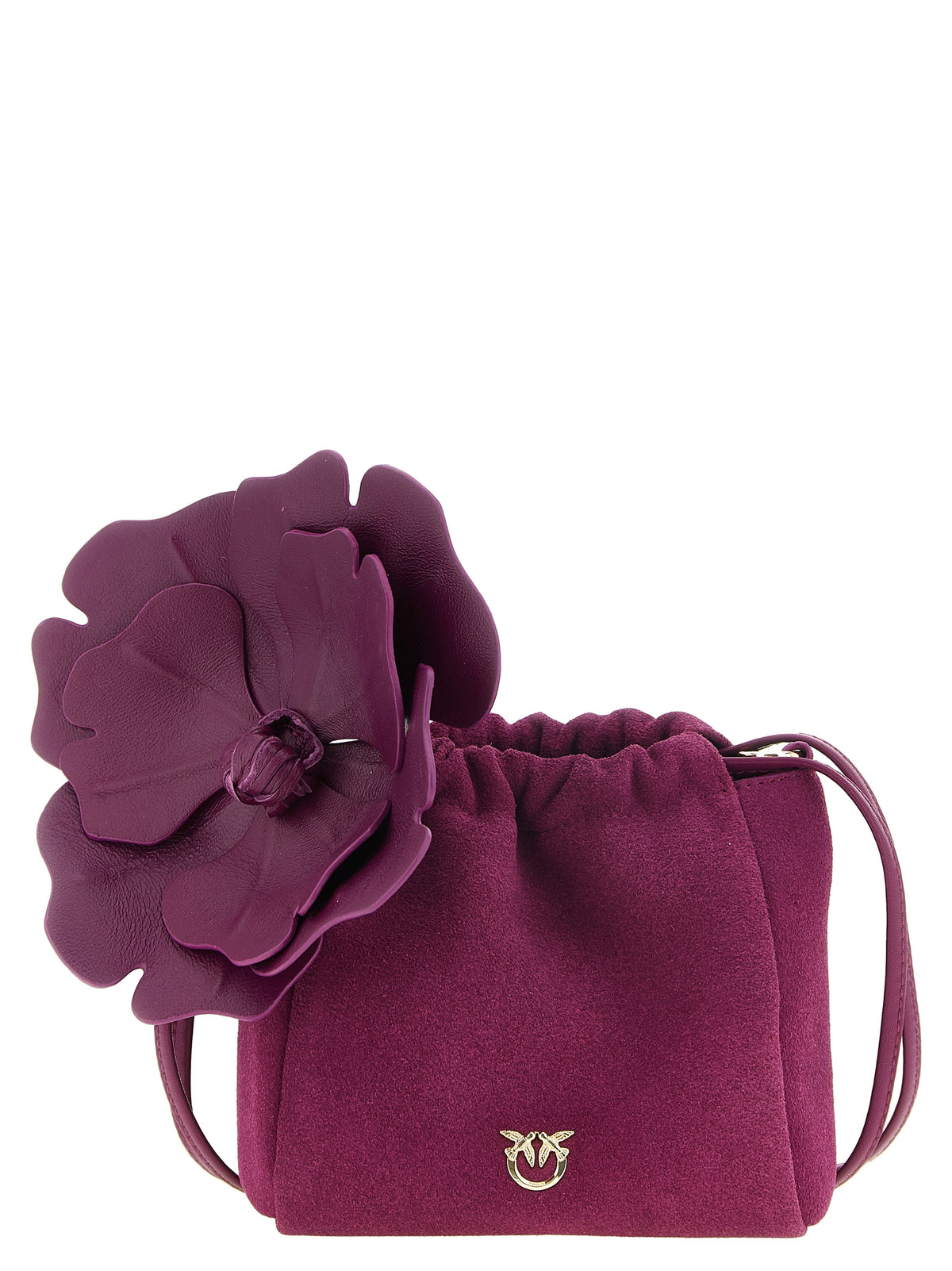 PINKO Purple Lambskin Clutch Bag