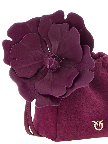 PINKO Purple Lambskin Clutch Bag