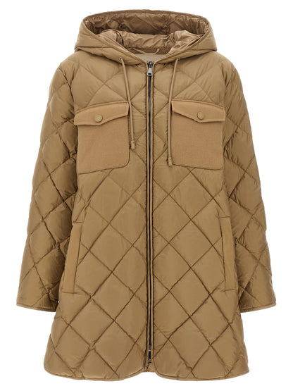 Max Mara Beige Polyester Full-Length Jacket