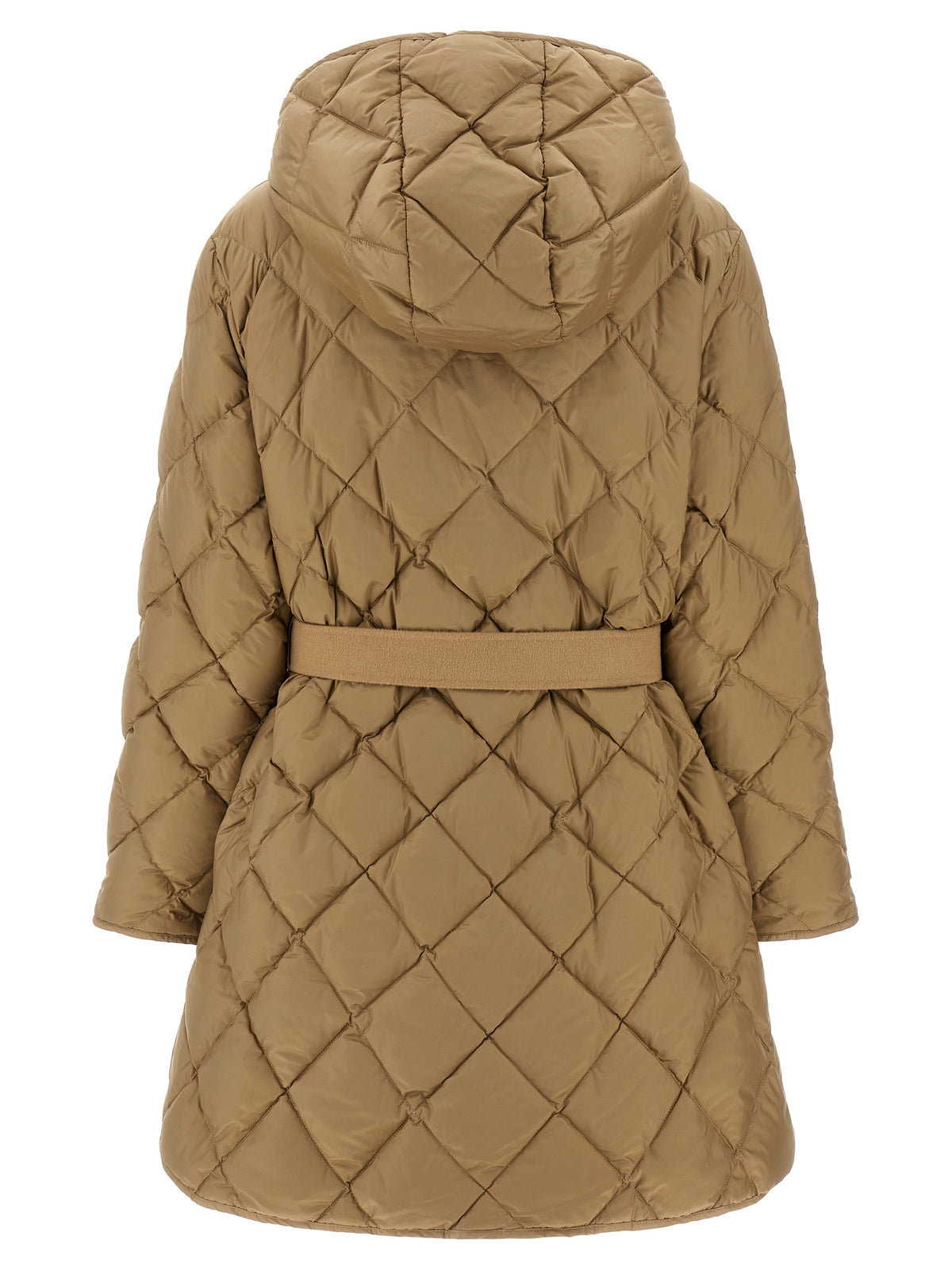 Max Mara Beige Polyester Full-Length Jacket
