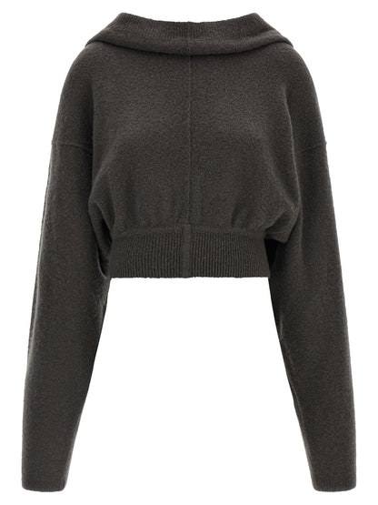 Rick Owens Gray Cashmere Hoodie