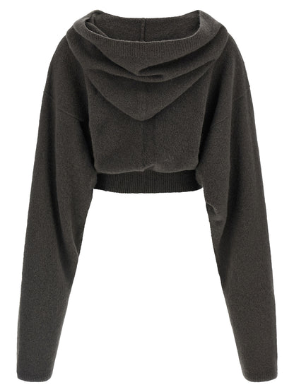 Rick Owens Gray Cashmere Hoodie