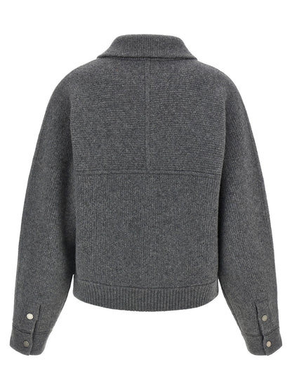 Guest in Residence Gray Wool Bomber