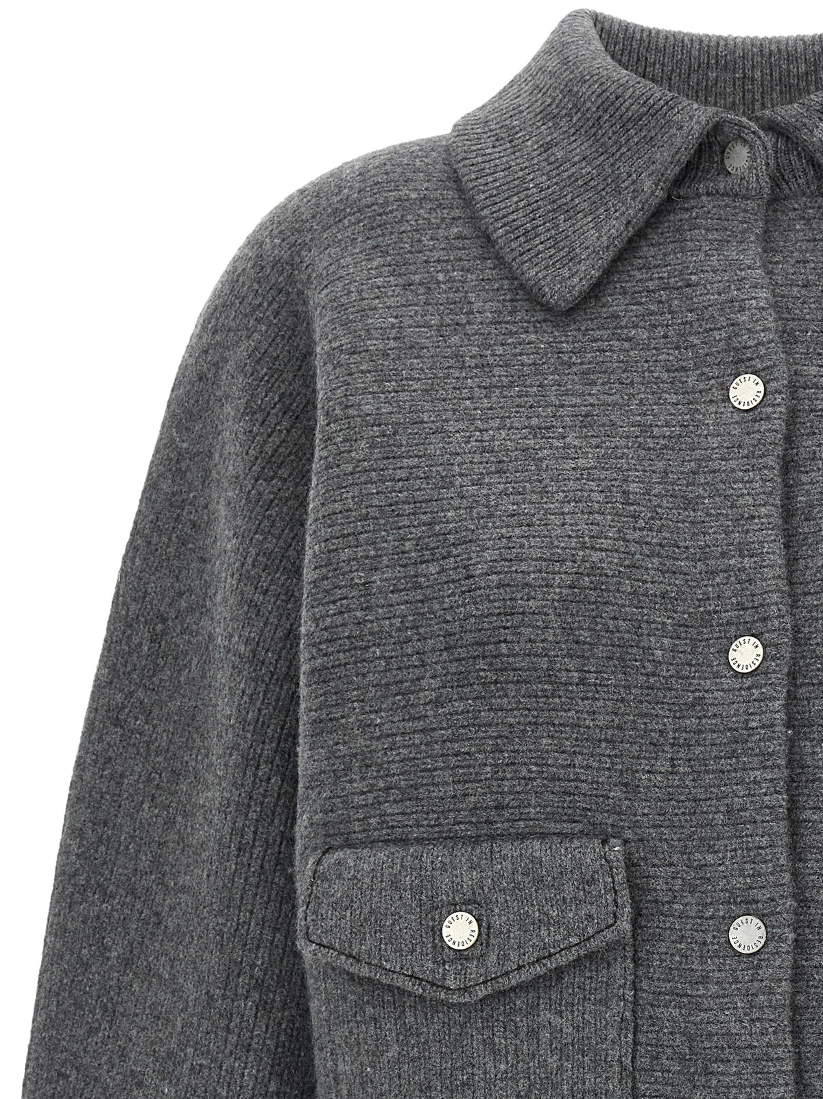 Guest in Residence Gray Wool Bomber