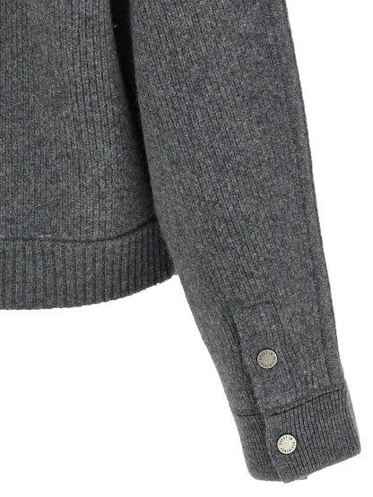 Guest in Residence Gray Wool Bomber