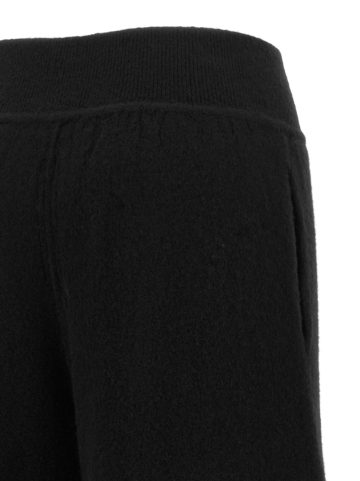 Rick Owens Black Cashmere Casual Pants