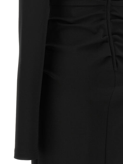 Dolce & Gabbana Black Viscose Midi Dress