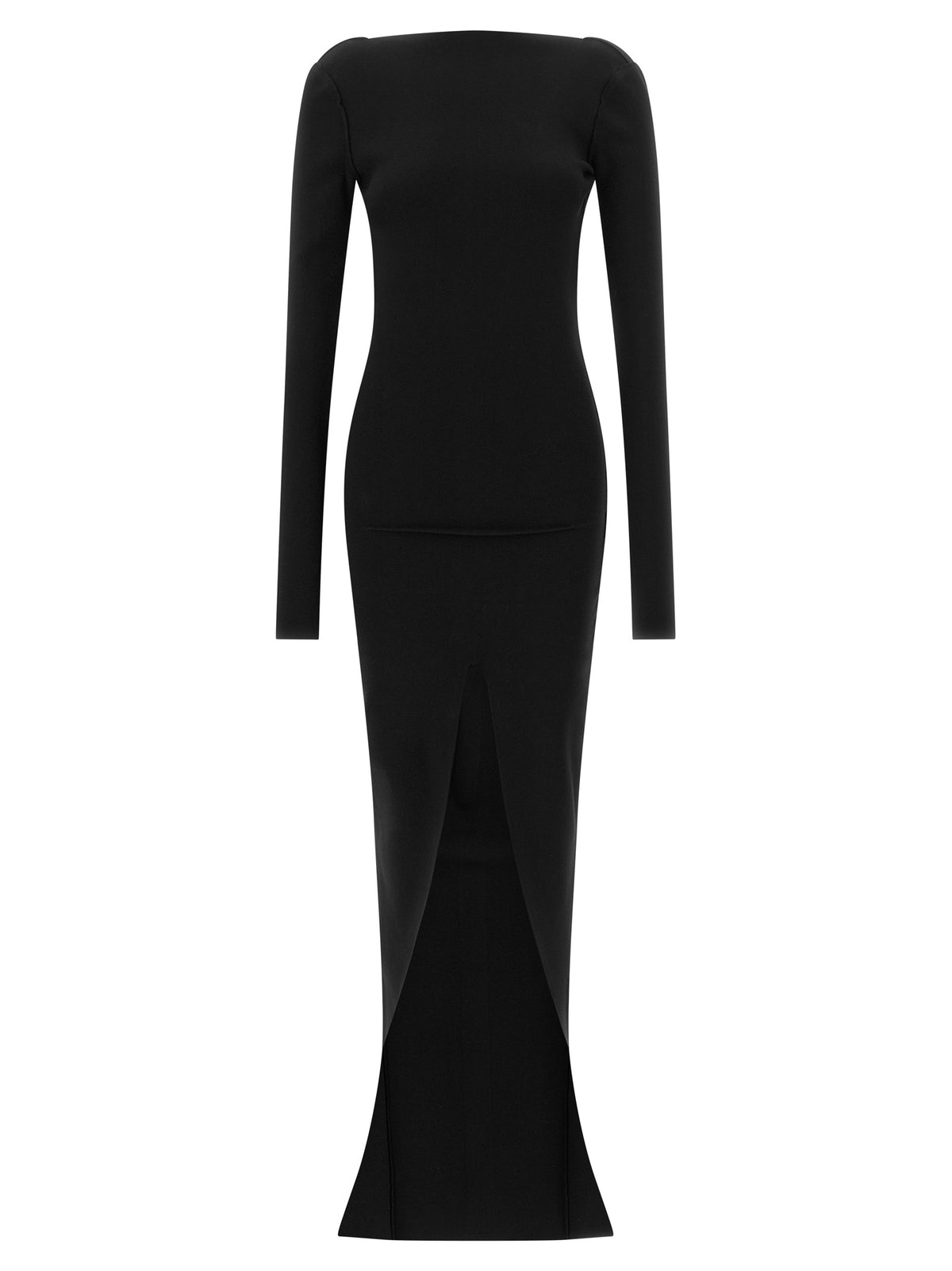 Rick Owens Black Viscose Long Dress