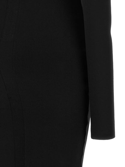 Rick Owens Black Viscose Long Dress