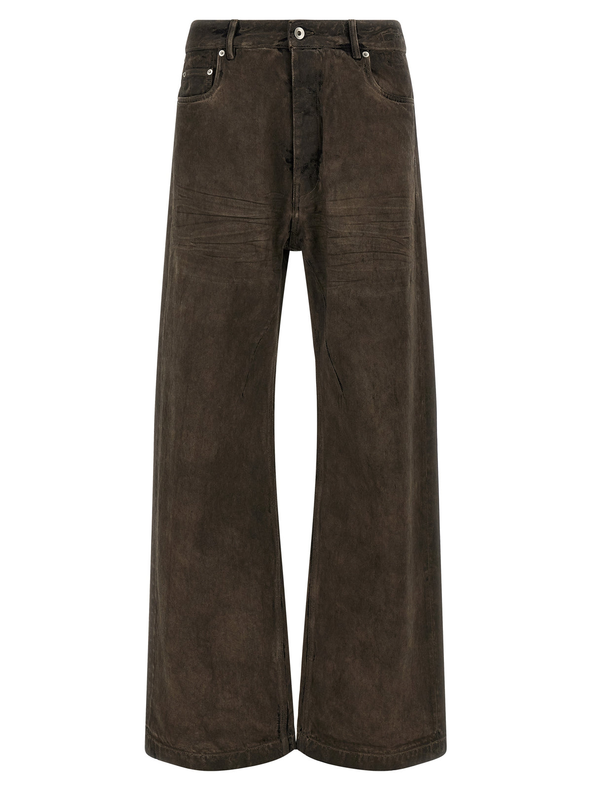 DRKSHDW Brown Cotton Relaxed Fit Jeans