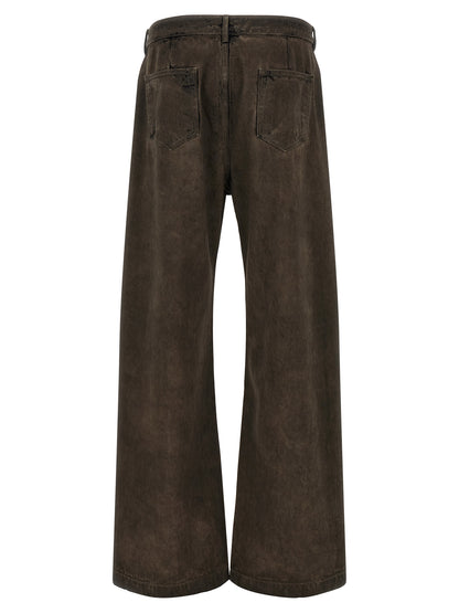 DRKSHDW Brown Cotton Relaxed Fit Jeans