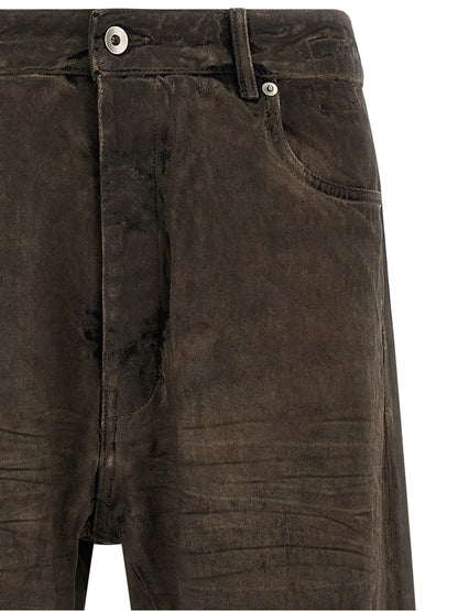 DRKSHDW Brown Cotton Relaxed Fit Jeans