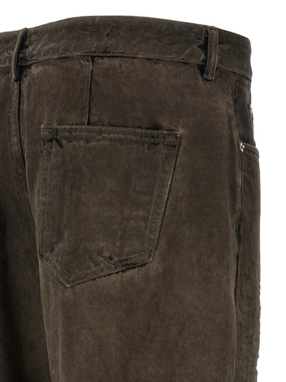 DRKSHDW Brown Cotton Relaxed Fit Jeans