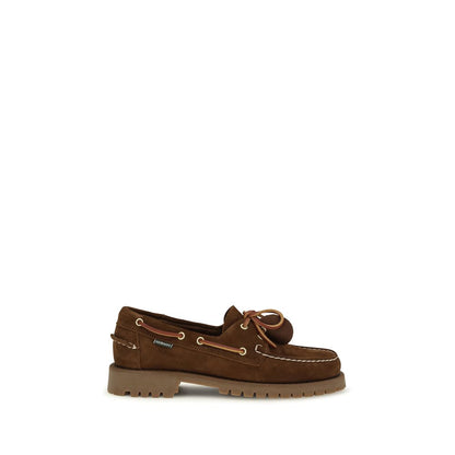 Sebago Brown Suede Leather Slip-On Loafers