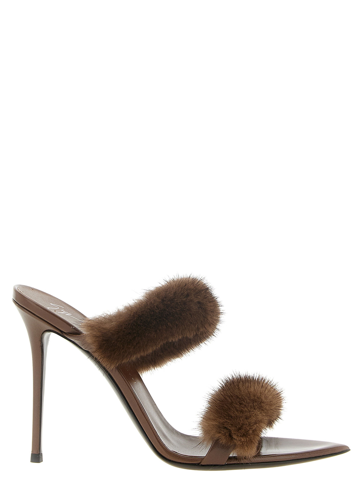 Giuseppe Zanotti Brown Cowhide Stiletto Heel Sandals