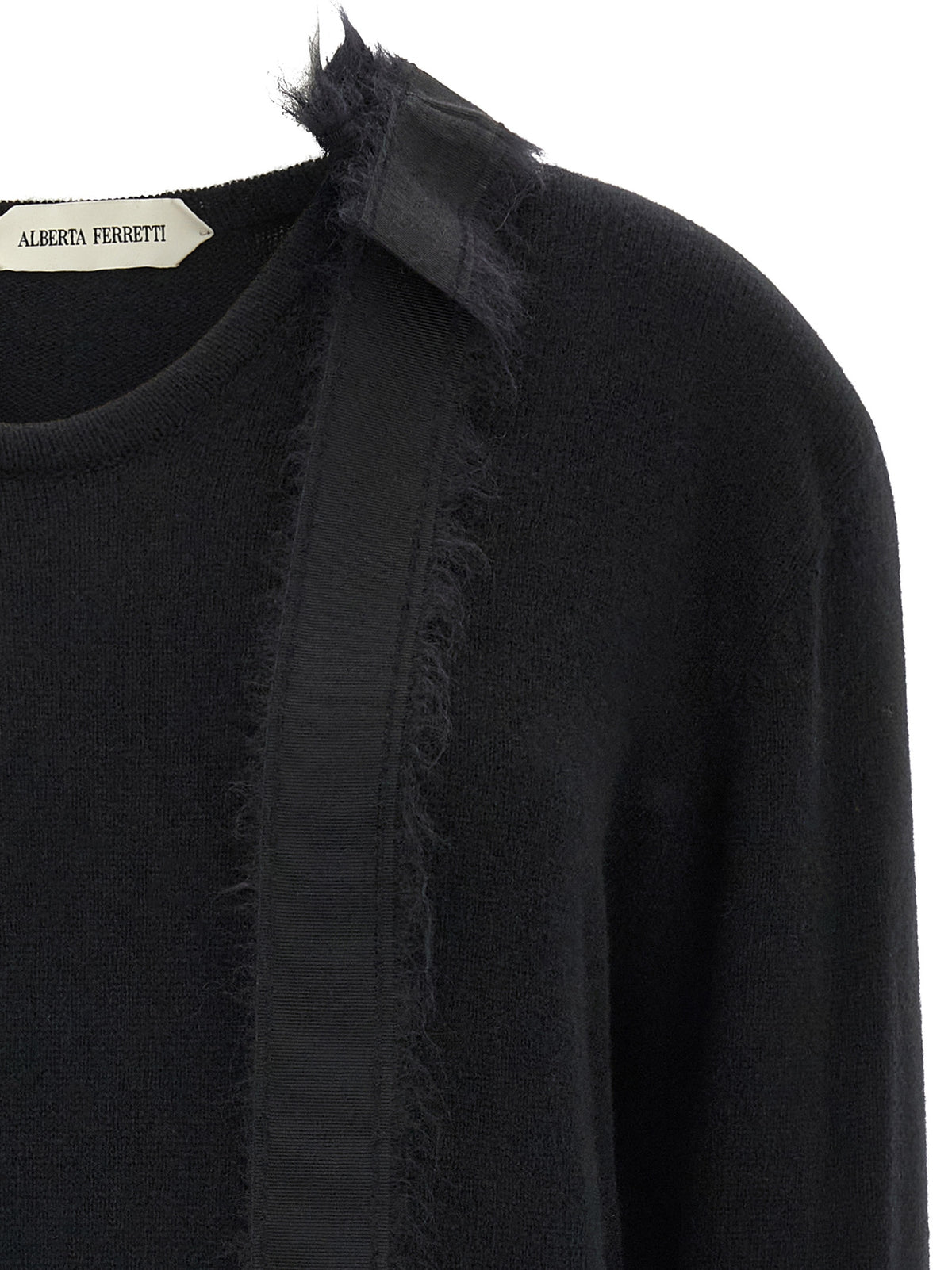 Alberta Ferretti Black Cashmere Cardigan