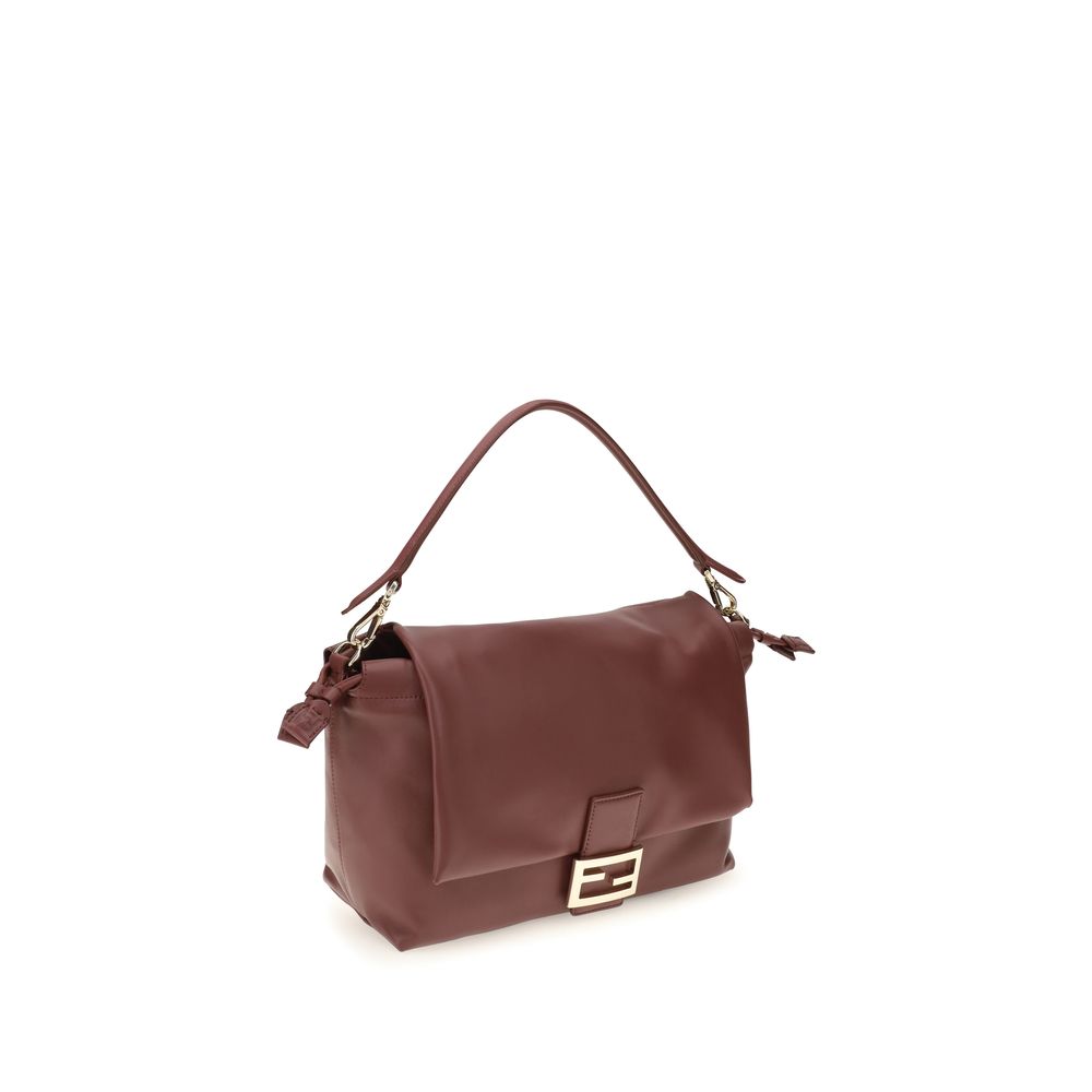 Fendi Bordeaux Calf Leather Bos Taurus Shoulder Bag