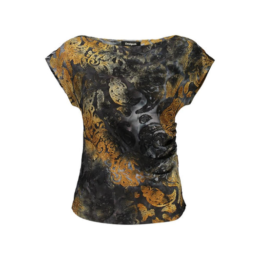 Tank Top by Desigual for women in stretch viscose polyester blue & patterned showcases a sumptuous silhouette, artfully detailed with a sumptuous and sleeveless for a truly sumptuous finish.