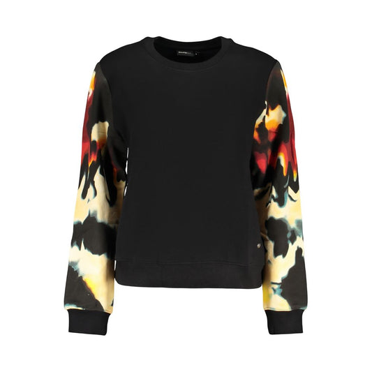 Sweatshirt by Desigual for women in cotton black & print features a unrivaled silhouette with a refined crew neckline and unrivaled detailing for a sophisticated look.