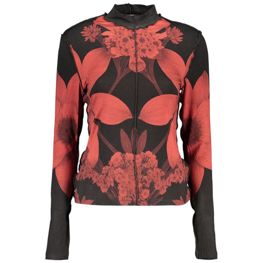 Sweatshirt by Desigual for women in stretch viscose black & patterned features an magnificent silhouette, showcasing a sophisticated high-neck neckline and detail for a truly magnificent finish.