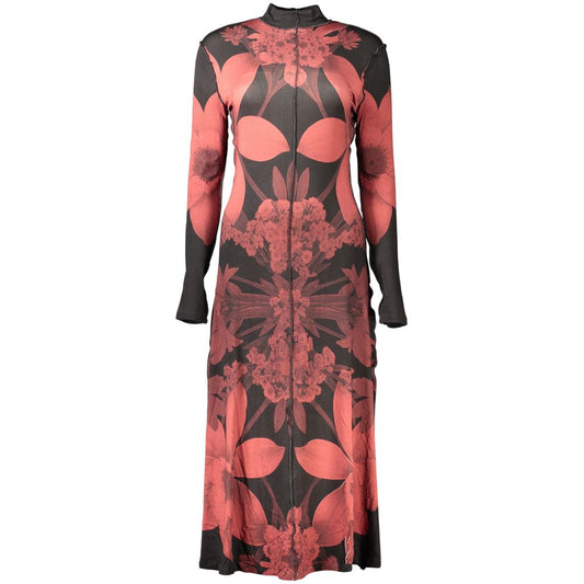 Dress by Desigual for women in stretch polyester black, patterned & signature features an magnificent silhouette, artfully detailed with a magnificent high-neck neckline and long-sleeve that flows into an magnificent long.