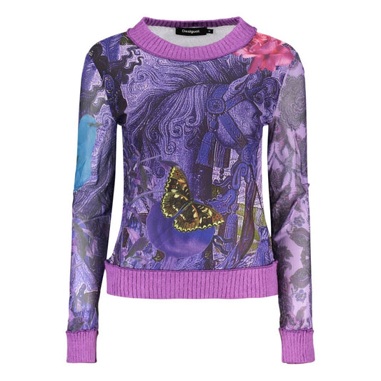 Sweatshirt by Desigual for women in plush polyester purple features an magnificent silhouette, showcasing a sophisticated crew neckline and detail for a truly magnificent finish.