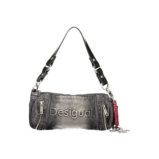 Handbag by Desigual for women in lyocell & denim cotton black features a exquisite silhouette, showcasing a secure zipper and exquisite internal-pockets with versatile handle for a exquisite finish.