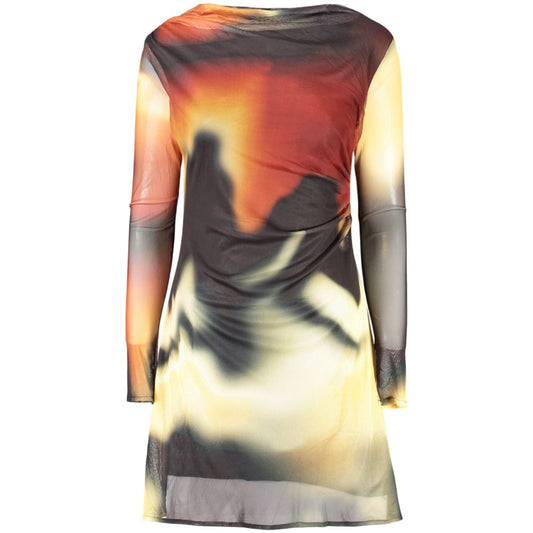 Dress by Desigual for women in stretch polyester black & patterned features an magnificent silhouette, artfully detailed with a magnificent and long-sleeve that flows into an magnificent short.