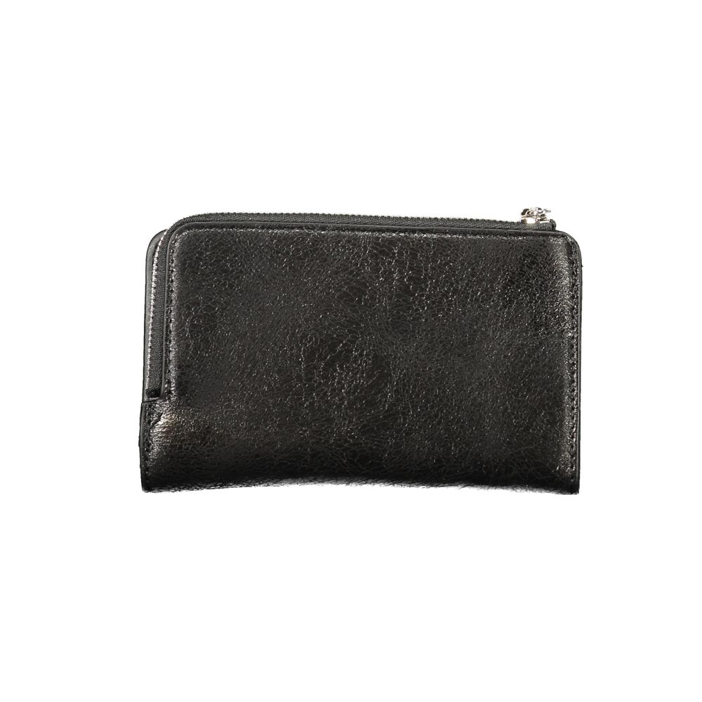Cardholder Wallet by Desigual for women in polyurethane black & print showcases a discerning silhouette, artfully capturing the essence of Emma Polyurethane Cardholder Wallet with its functional card-organization coin-purse.