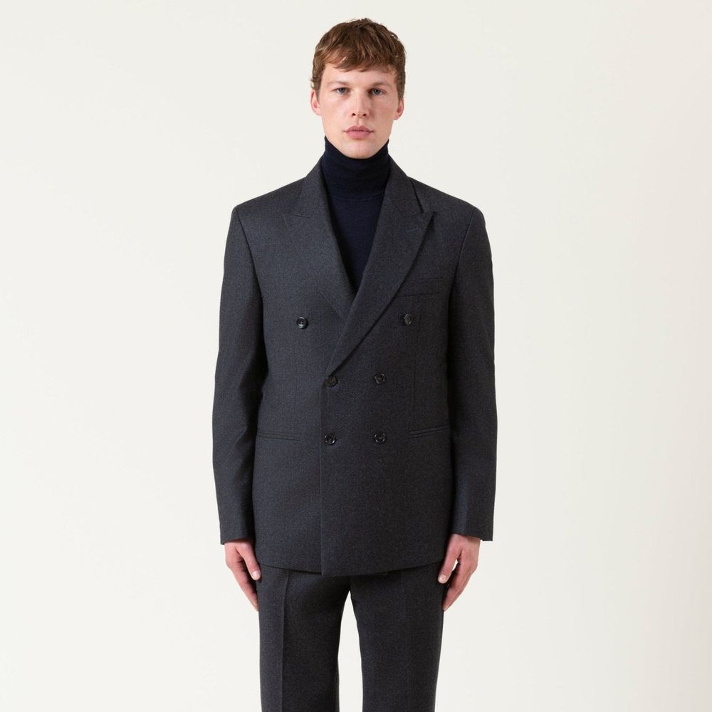Autore Gray Wool Full-Length Jacket