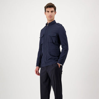 Autore Navy Blue Cotton Jacket