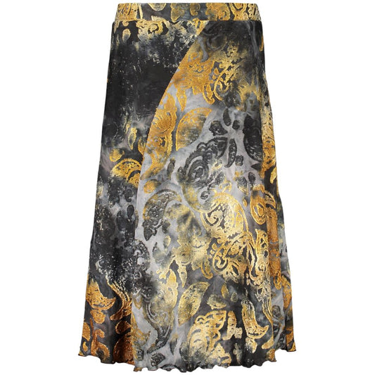 Skirt by Desigual for women in stretch viscose polyester blue, patterned & signature features an tailored silhouette, artfully capturing the essence of Women's Stretch Viscose Polyester Long Skirt in a sophisticated long.