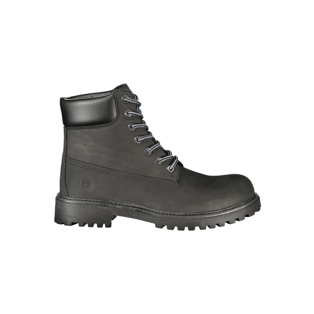 Lumberjack Black Leather Mens Sneaker