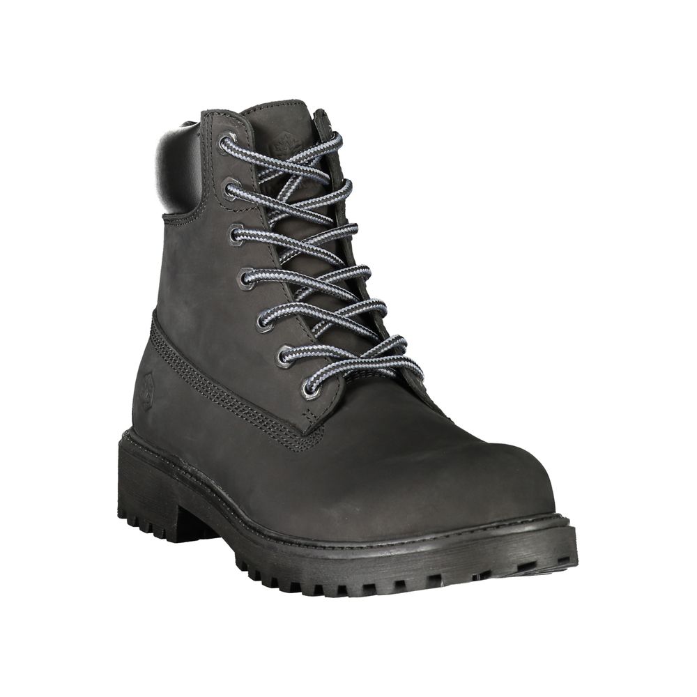 Lumberjack Black Leather Mens Sneaker