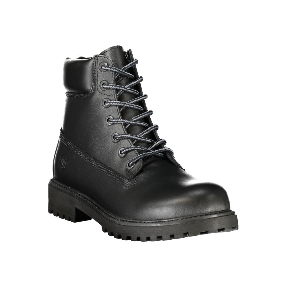 Lumberjack Black Leather Mens Sneaker