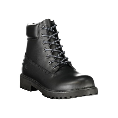Lumberjack Black Leather Mens Sneaker