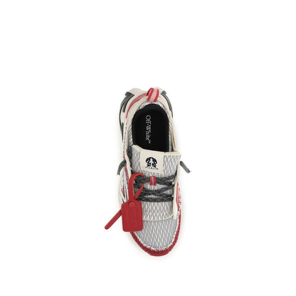 Off-White Red Polyester Athletic Sneakers